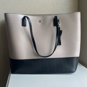 Kate Spade Taupe & Black Tote Bag